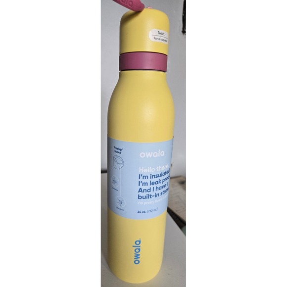 owala Other - Owala FreeSip Twist 24oz Stainless Steel Water Bottle High Noon Yellow Pink